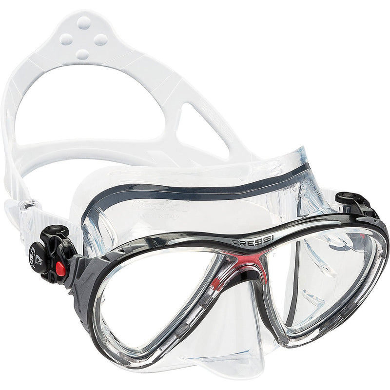 Used Cressi Big Eyes Evolution Adult Size Scuba Mask - Red / Clear - DIPNDIVE