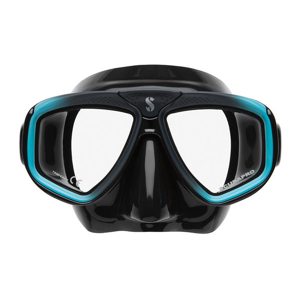 Open Box ScubaPro Zoom Evo Dive Mask Color: Turquoise/BLK - DIPNDIVE