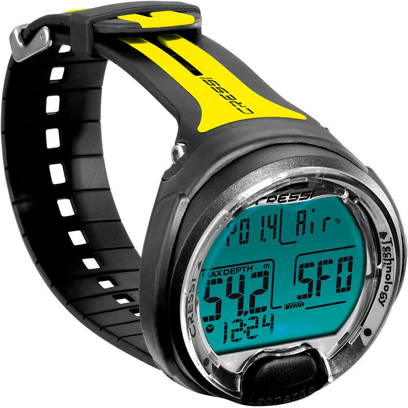 OPEN BOX Cressi Leonardo Dive Computer Watch -Black / Yellow - DIPNDIVE