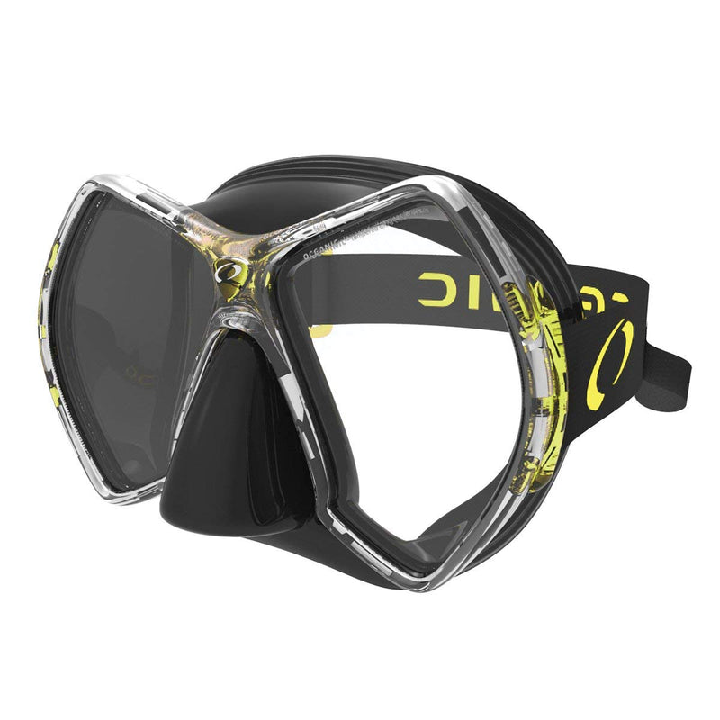 Used Oceanic Cyanea Ultra Scuba Mask - Black/Yellow - DIPNDIVE