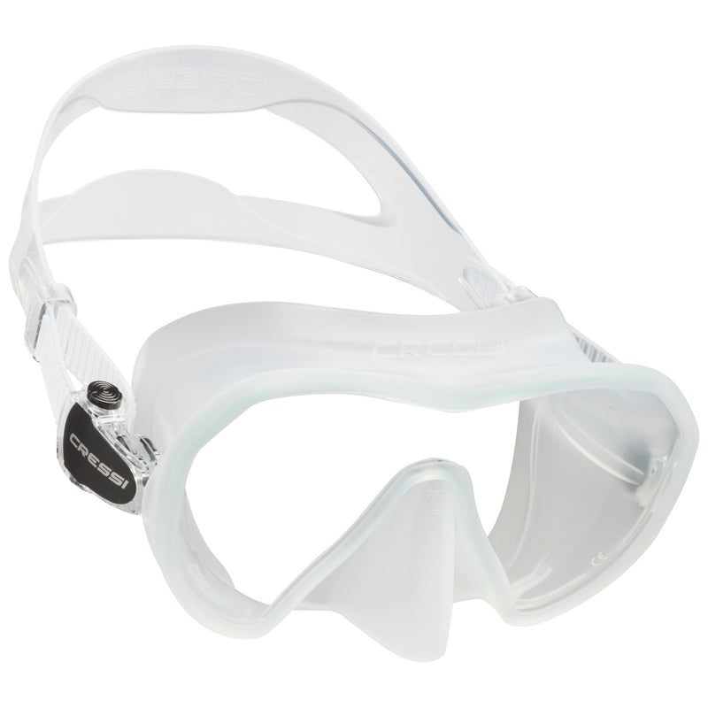 Used Cressi Z1 Adult Frameless Scuba Diving Mask - Clear/Clear - DIPNDIVE