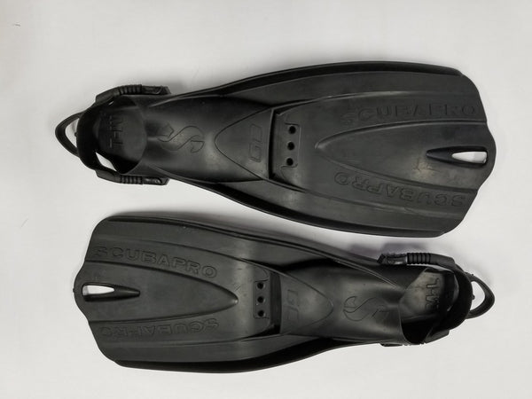 Used ScubaPro Go Travel Dive Fins - Black, Size: MD-LG - DIPNDIVE