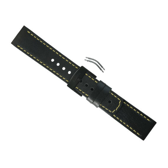 Suunto Elementum Terra Black/Yellow Leather Strap Kit Accessory - DIPNDIVE