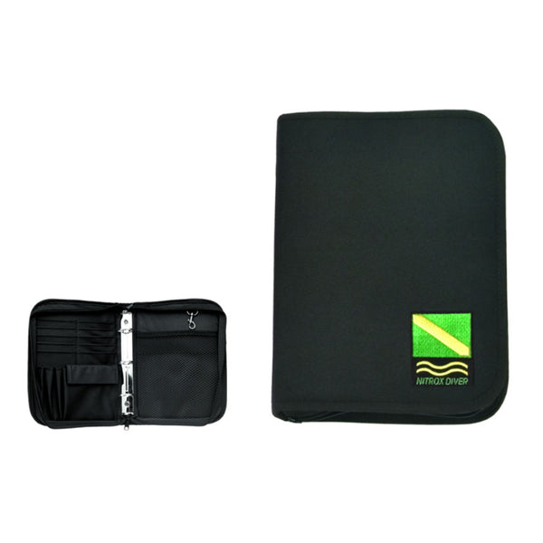 Innovative 3-Ring Black Log Book Binder With Insert Accessories-Nitrox Flag - DIPNDIVE