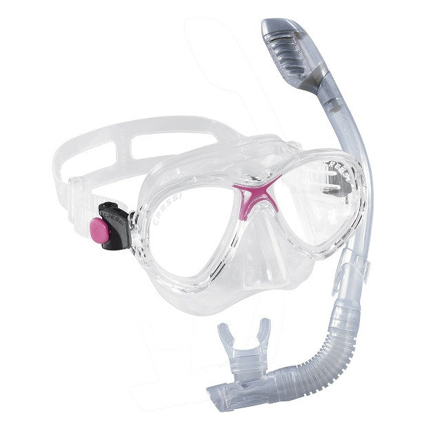 Cressi Sub Marea Jr. Mask and Dry Small Size Snorkel Combo - DIPNDIVE