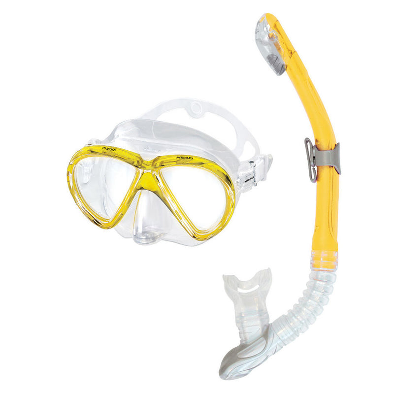 Head Adult Marlin Purge Mask and Dry Snorkel Combo Set - DIPNDIVE
