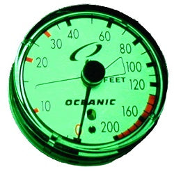 Oceanic SPG Swiv With Boot & Hose BK Scuba Pressure Gauge - DIPNDIVE