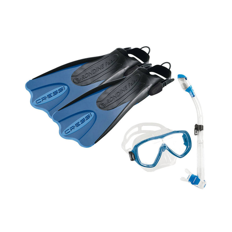 Cressi Palau SAF Fins Dry Snorkel Onda Mask with Bag Snorkel Packages - DIPNDIVE
